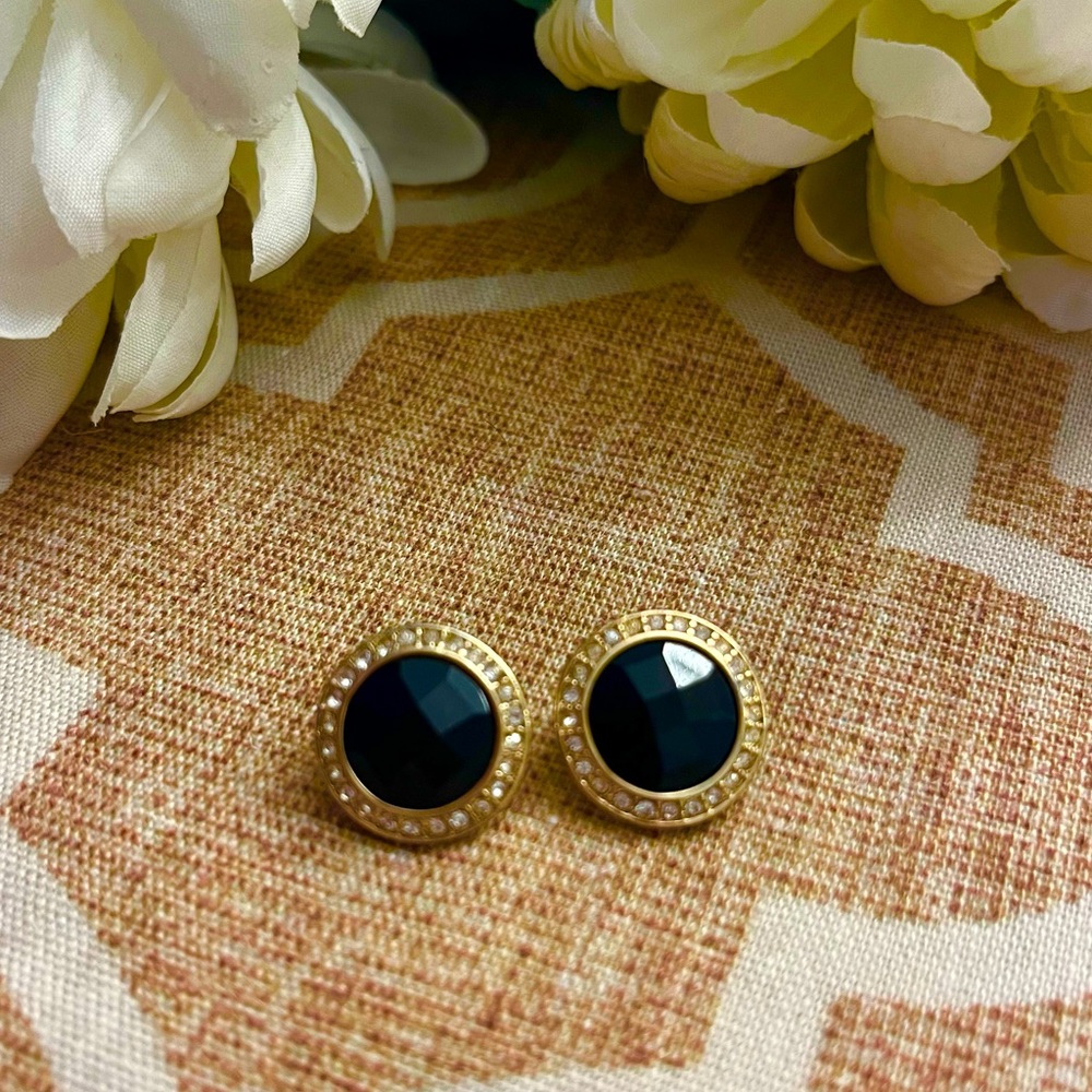 Black and Gold Earrings